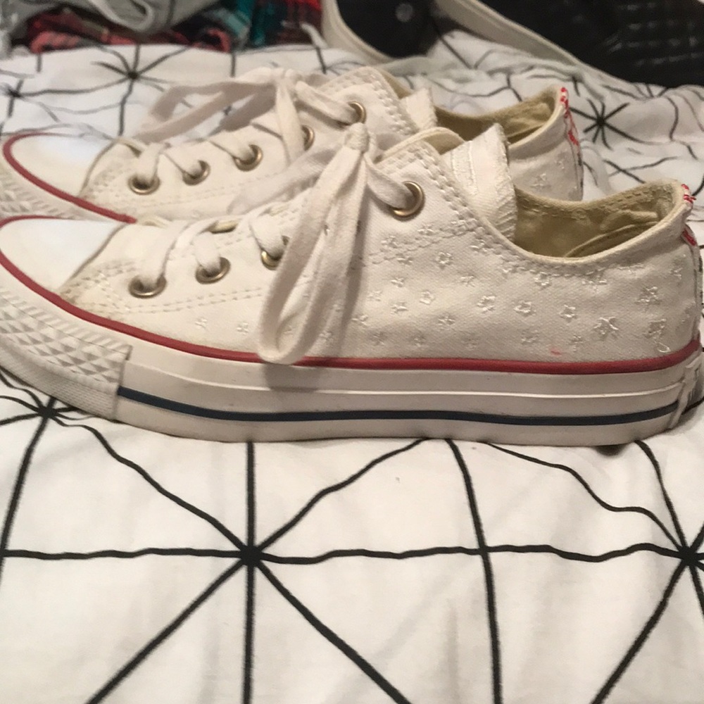 Red white and blue converse